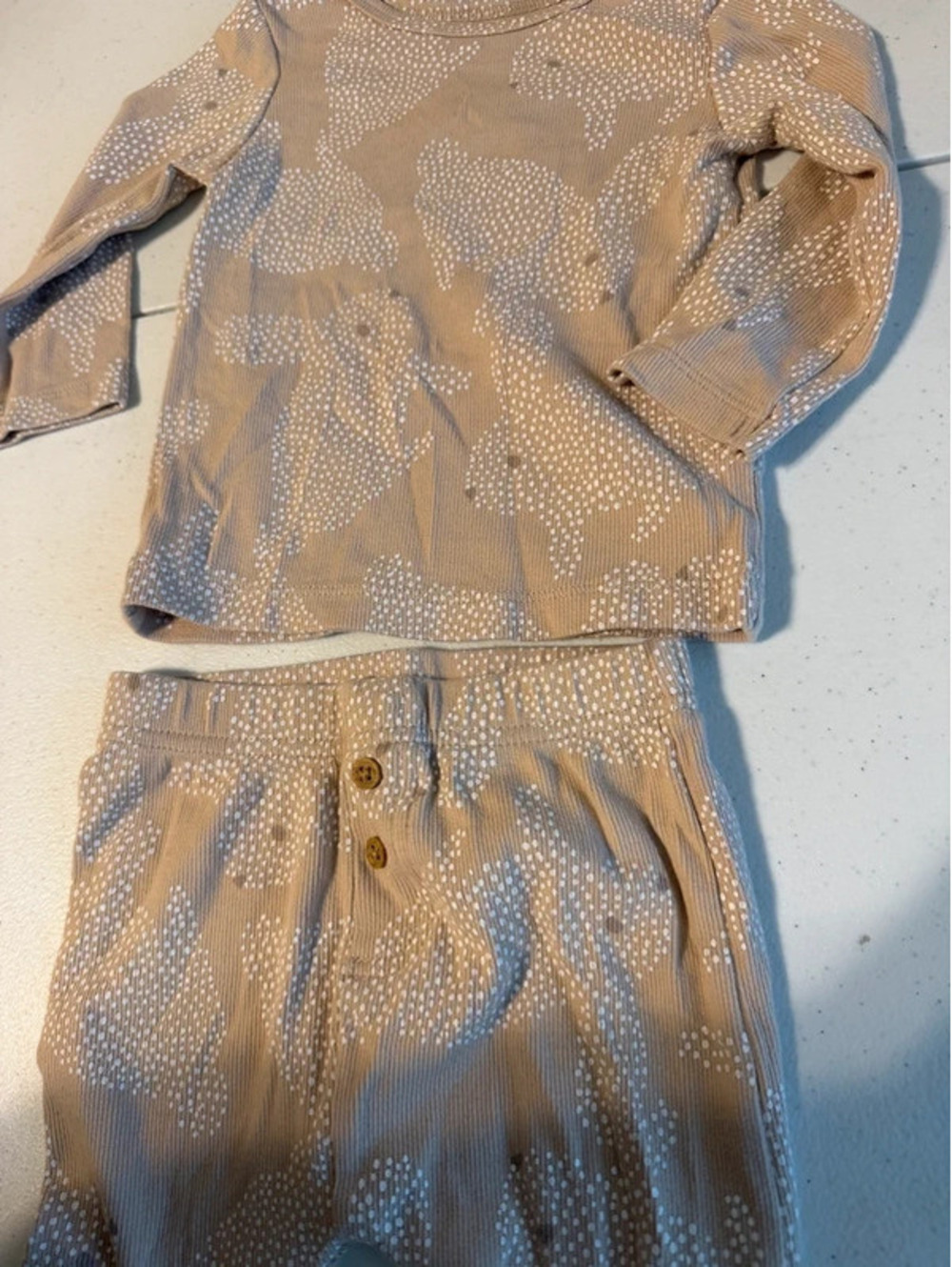 Carter's 12M Ribbed Bunny Pajama Set - Picture 2 of 4
